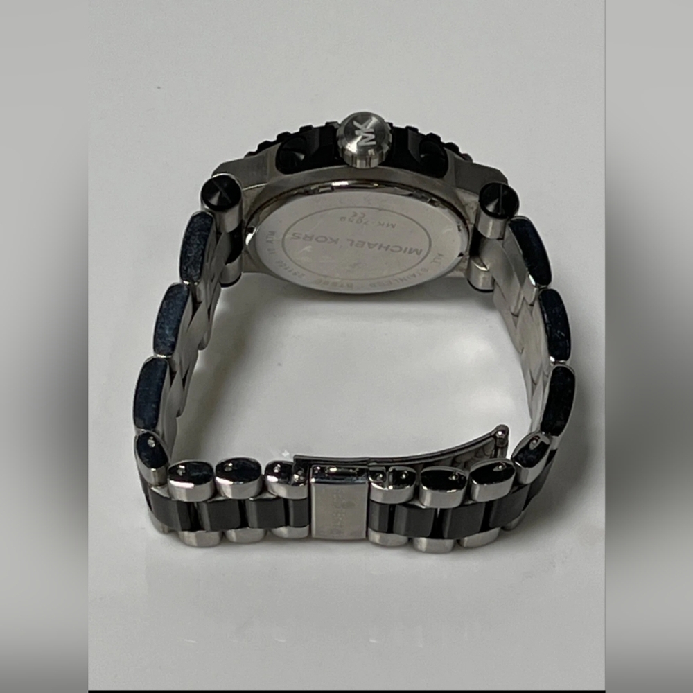 Michael Kors MK Designer Major Quartz Black Dial Men's Watch Stainless Steel - Picture 7 of 12